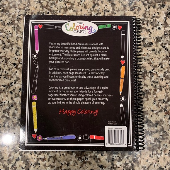 NEW The Coloring Cafe Coloring Book for Grown-Up Girls- Be The Sunshine - Picture 3 of 8